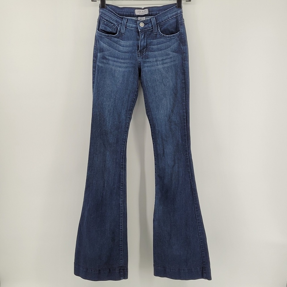 Judy Blue Los‎ Angeles Women 1/25 Bell Bottom Flare Jeans Dark Wash